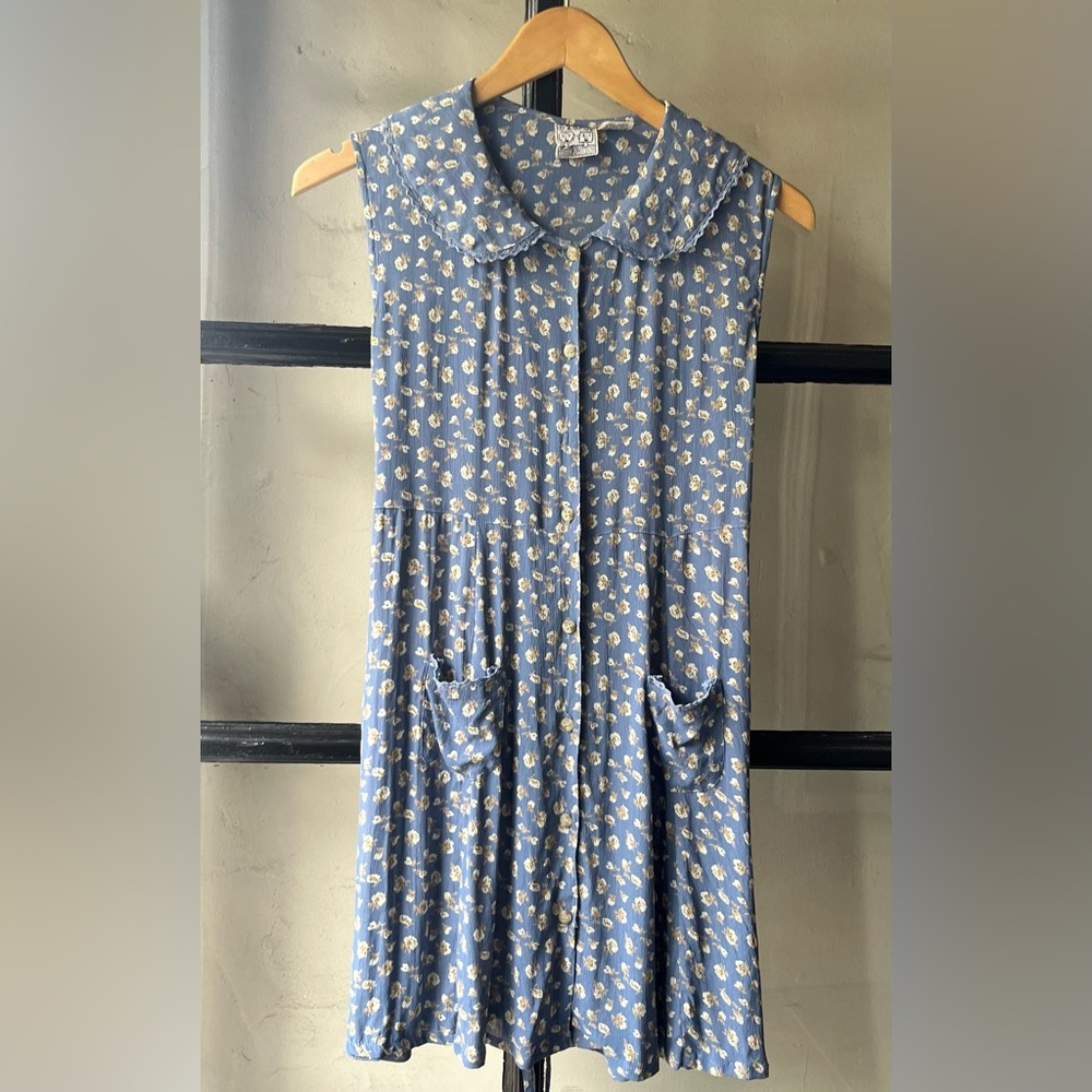Blue Floral Mini Dress
